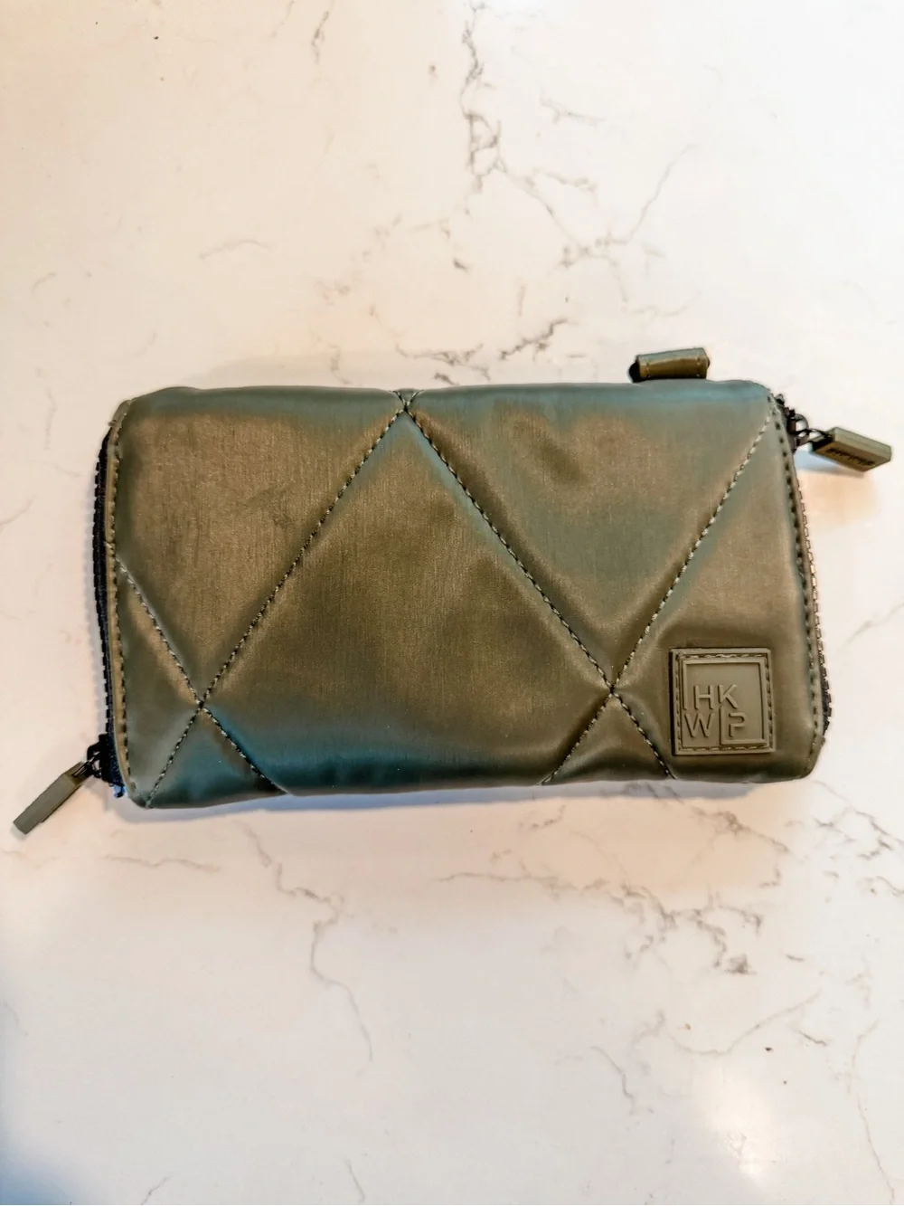 NWOT IHKWIP Quilted Double Glasses Case - Olive Green